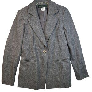 Hervé Benard Vintage Womens Wool Blend Blazer Size 6 Tailored career boss babe